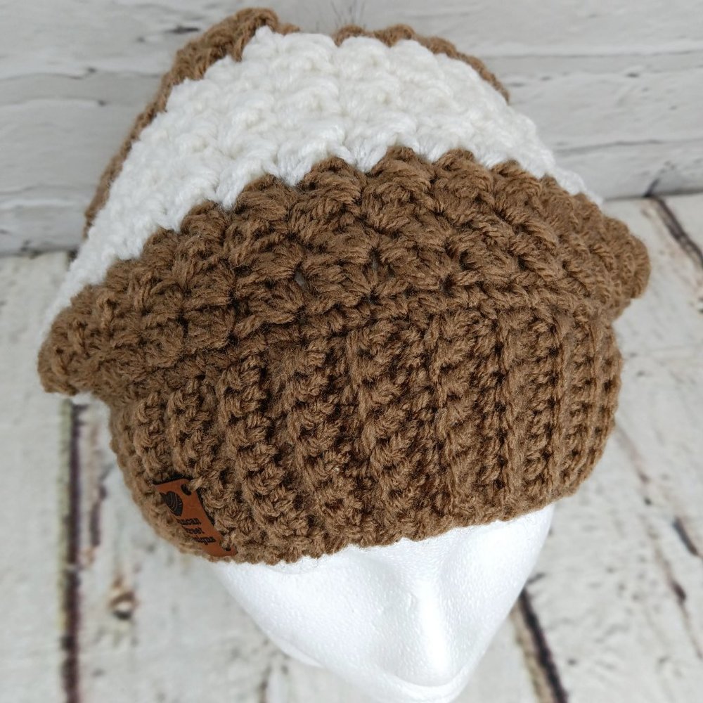 Duncan Street Designs Winterberry Hand Crochet Slouchy Hat with Pom Pom - Picture 6 of 6